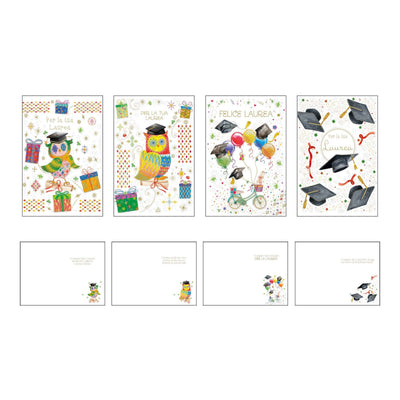 ALOD24 - BIGLIETTI LAUREA CON FOIL ORO E RILIEVO (12PZ)