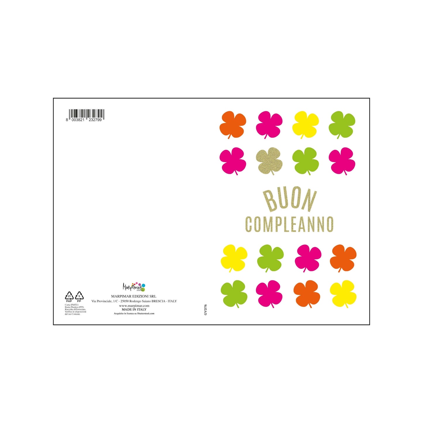 AGVD07 - BIGLIETTI COMPLEANNO FLUO CON FOIL E RILIEVO (12PZ)