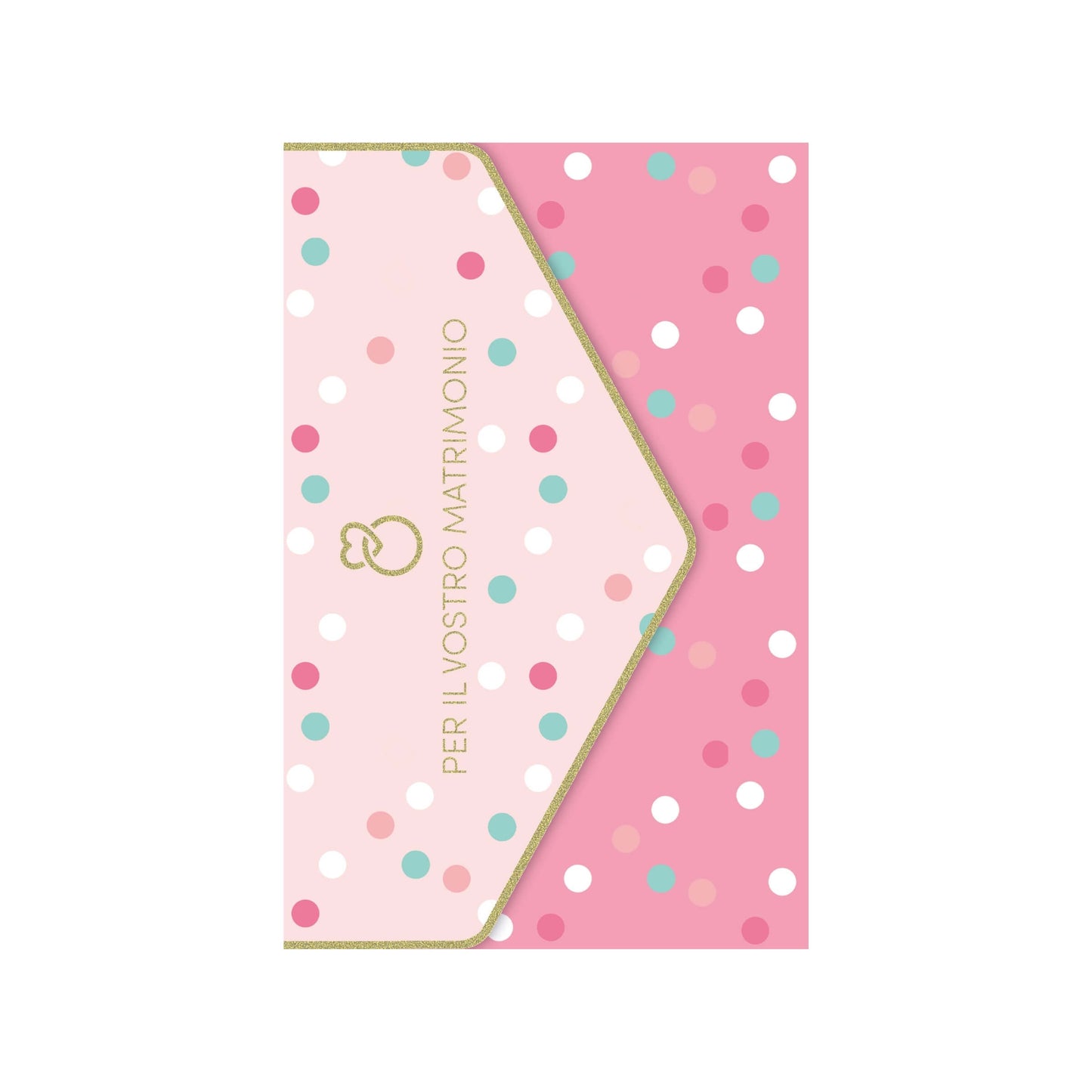 AGVD25 - BIGLIETTI MATRIMONIO PORTA SOLDI CON FOIL ORO (12PZ)