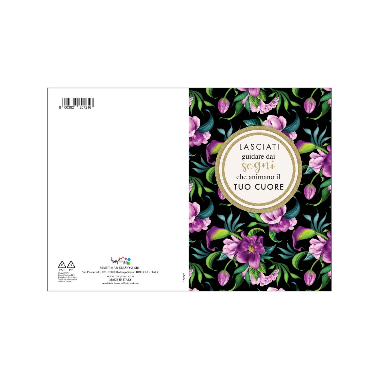 ATSC24 - BIGLIETTI AUGURALI SPECIALI COMPLEANNO FLOWER CON APPLICAZIONE E GLITTER (12PZ)