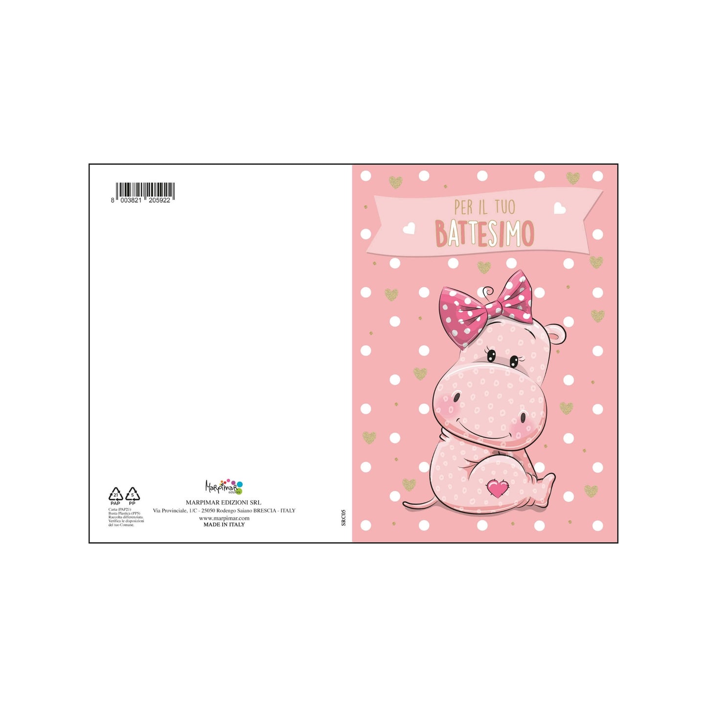 ASRC02 - BIGLIETTI BATTESIMO FOIL ORO (12PZ)