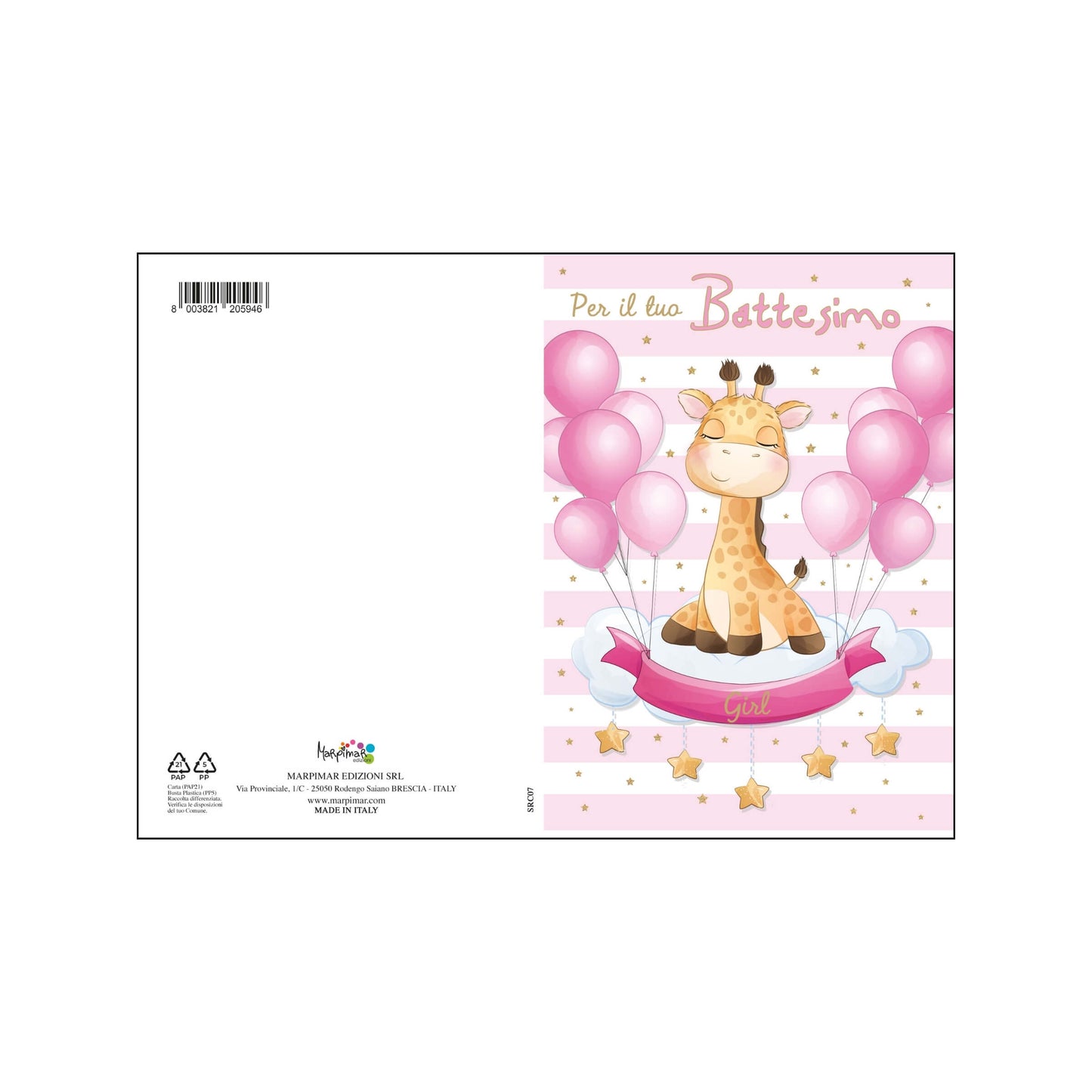 ASRC02 - BIGLIETTI BATTESIMO FOIL ORO (12PZ)
