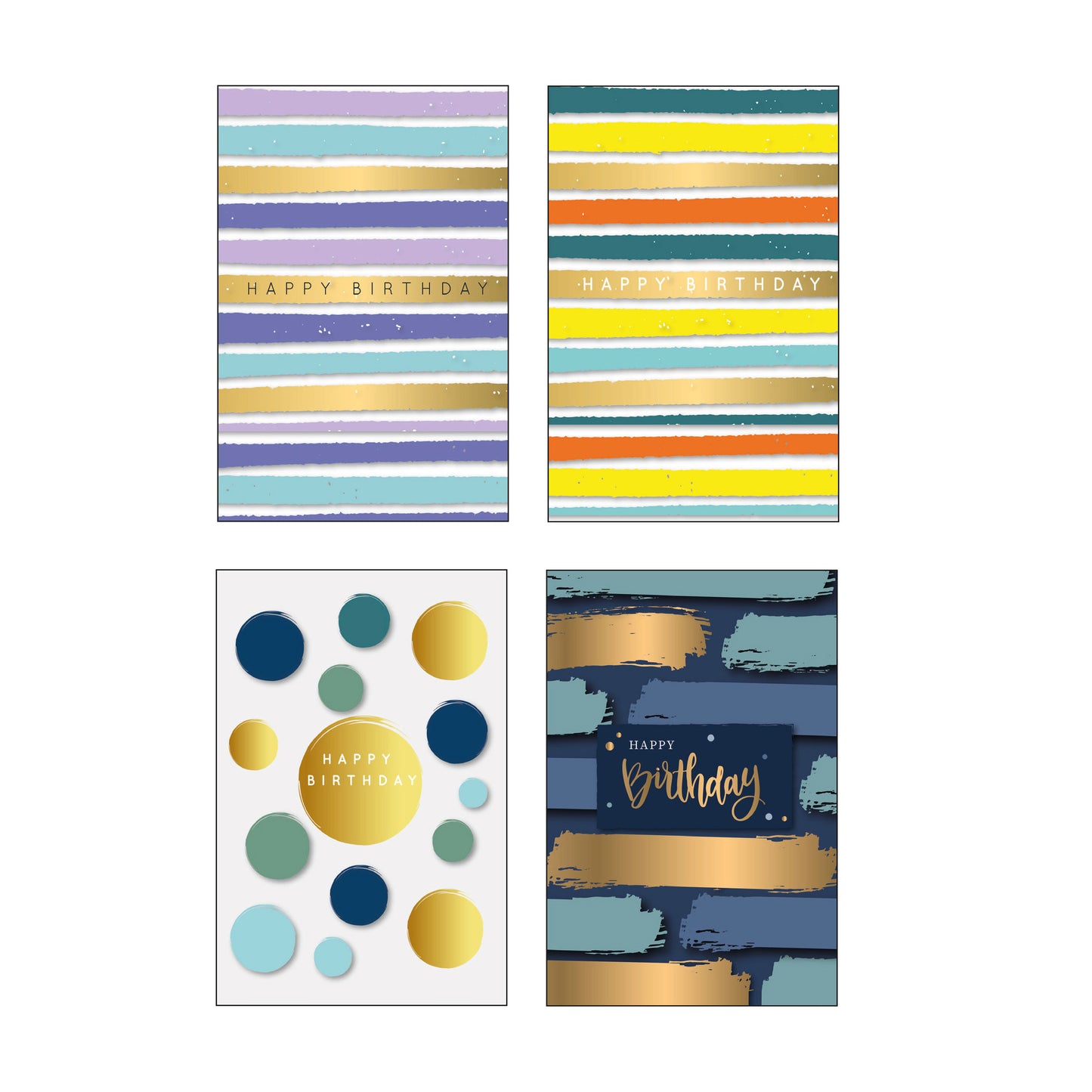AGVE23 - Biglietti Compleanno con Foil Rame e Rilievo (12PZ)
