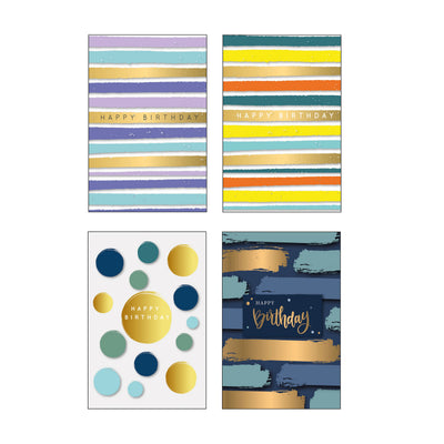 AGVE23 - Biglietti Compleanno con Foil Rame e Rilievo (12PZ)