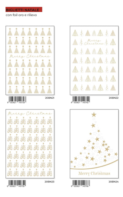 20ABN06 - BUON NATALE CON RILIEVO E FOIL (12PZ)