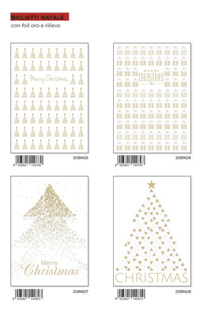 20ABN07 - BUON NATALE CON RILIEVO E FOIL (12PZ)