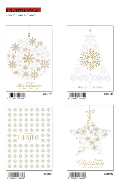 20ABN08 - BUON NATALE CON RILIEVO E FOIL (12PZ)