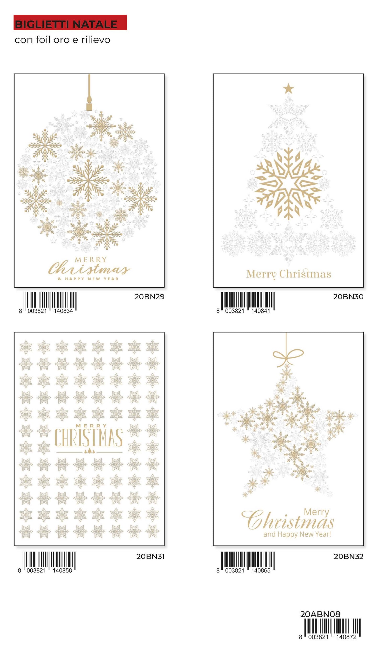 21ABN08 - BUON NATALE CON FOIL (12PZ)