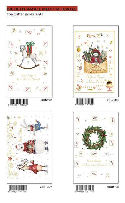 21ABN18 - BUON NATALE MEDI CON GLITTER (60PZ)
