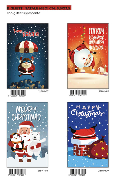 21ABN21 - BUON NATALE MEDI CON GLITTER (60PZ)