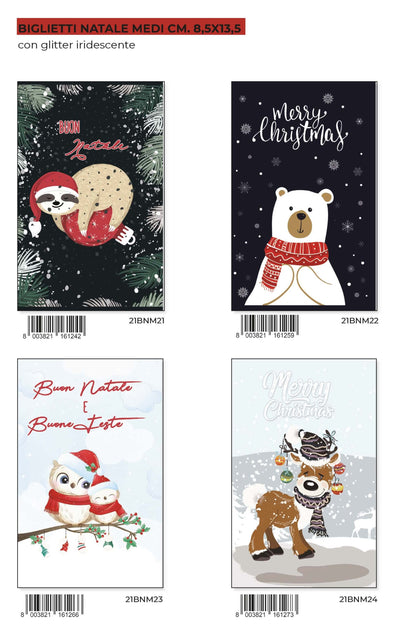 21ABN22 - BUON NATALE MEDI CON GLITTER (60PZ)