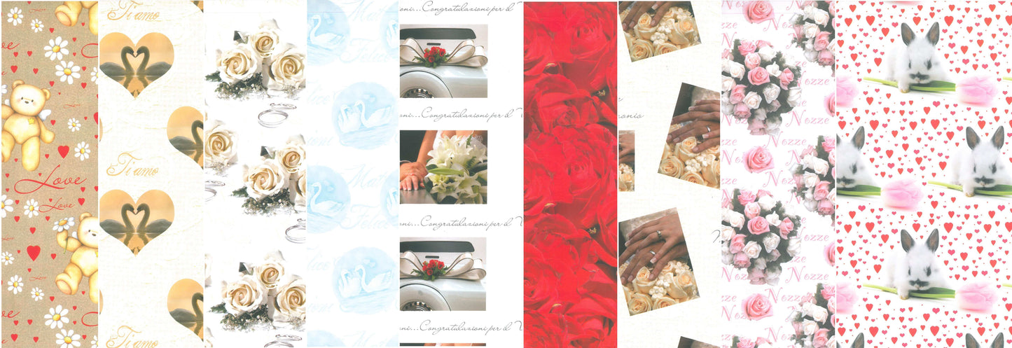 CZ08 - CARTA REGALO MATRIMONIO/LOVE 9 SOGGETTI (9PZ)