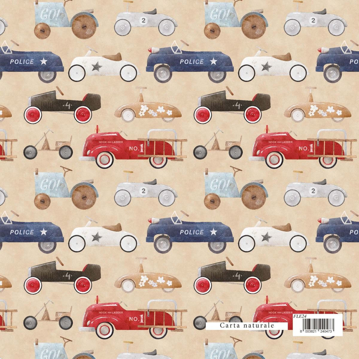 Carta Regalo Auto Vintage Bambini 70 x 100 cm 90 gr - FLE24