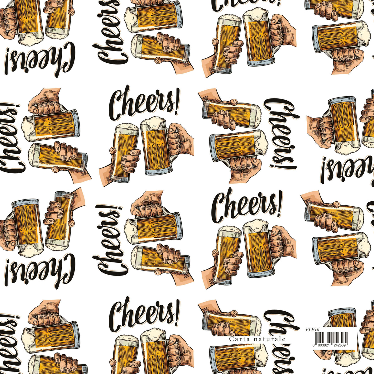 Carta Regalo Cheers Birra 70 x 100 cm 90 gr - FLE16