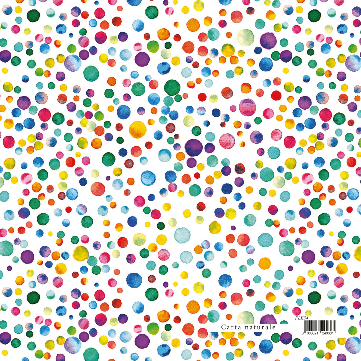 Carta Regalo Pois Colorati 70 x 100 cm 90 gr - FLE34