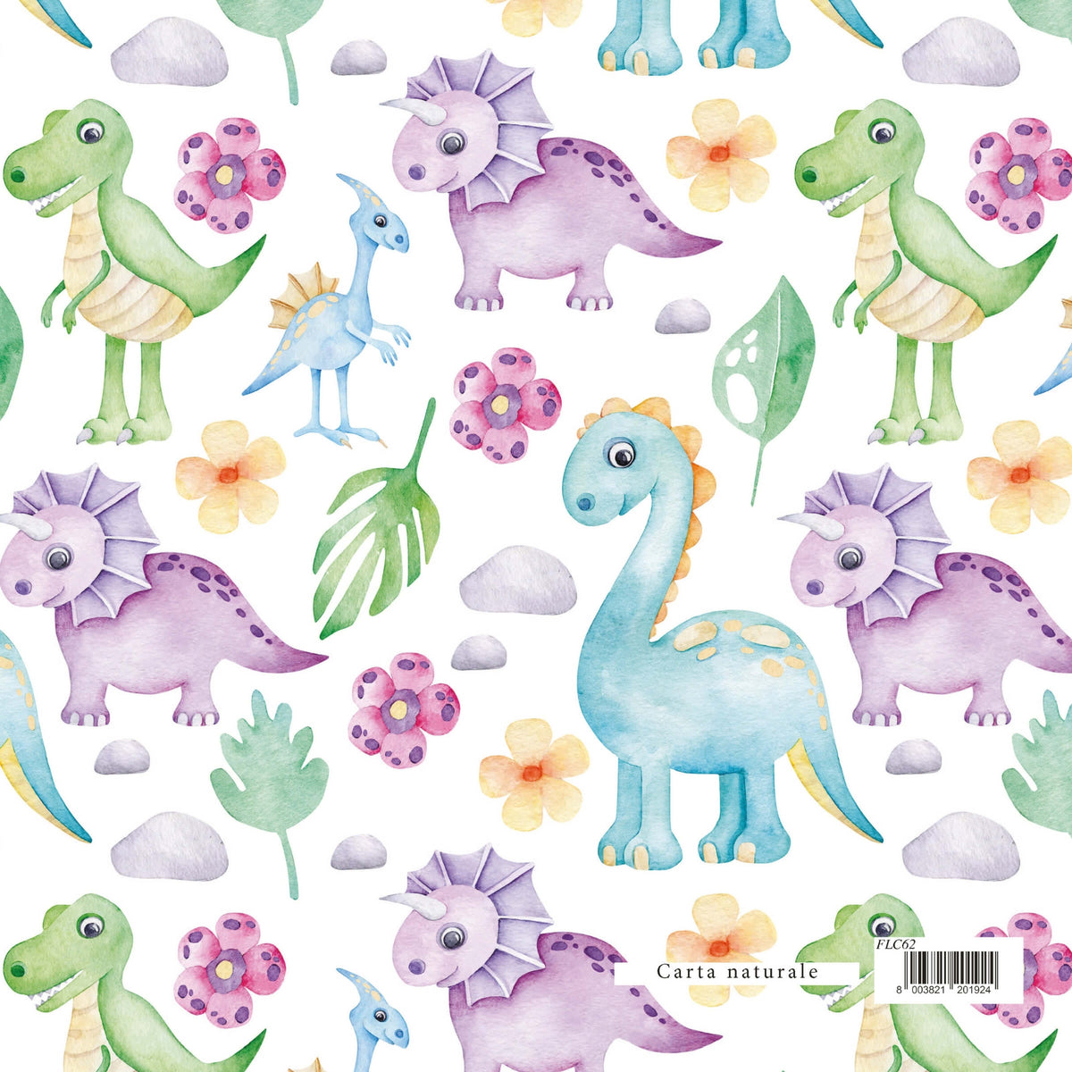 Carta Regalo Dinosauri 70 x 100 cm 90 gr - FLC62