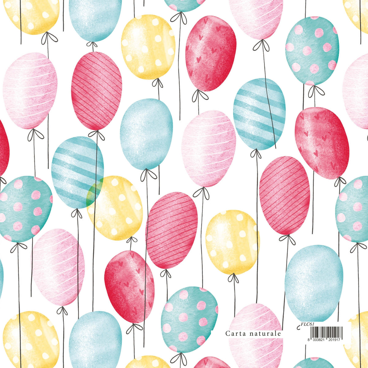 Carta Regalo Palloncini 70 x 100 cm 90 gr - FLC61