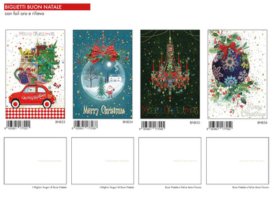 ABNB09 - BUON NATALE CON RILIEVO E FOIL (12PZ)