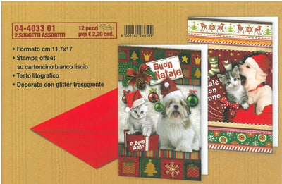 04-4033-01 BUON NATALE CUCCIOLI (12PZ)