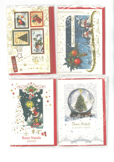 04-4314-01  BUON NATALE BABBO ALBERO DECORI (12PZ)