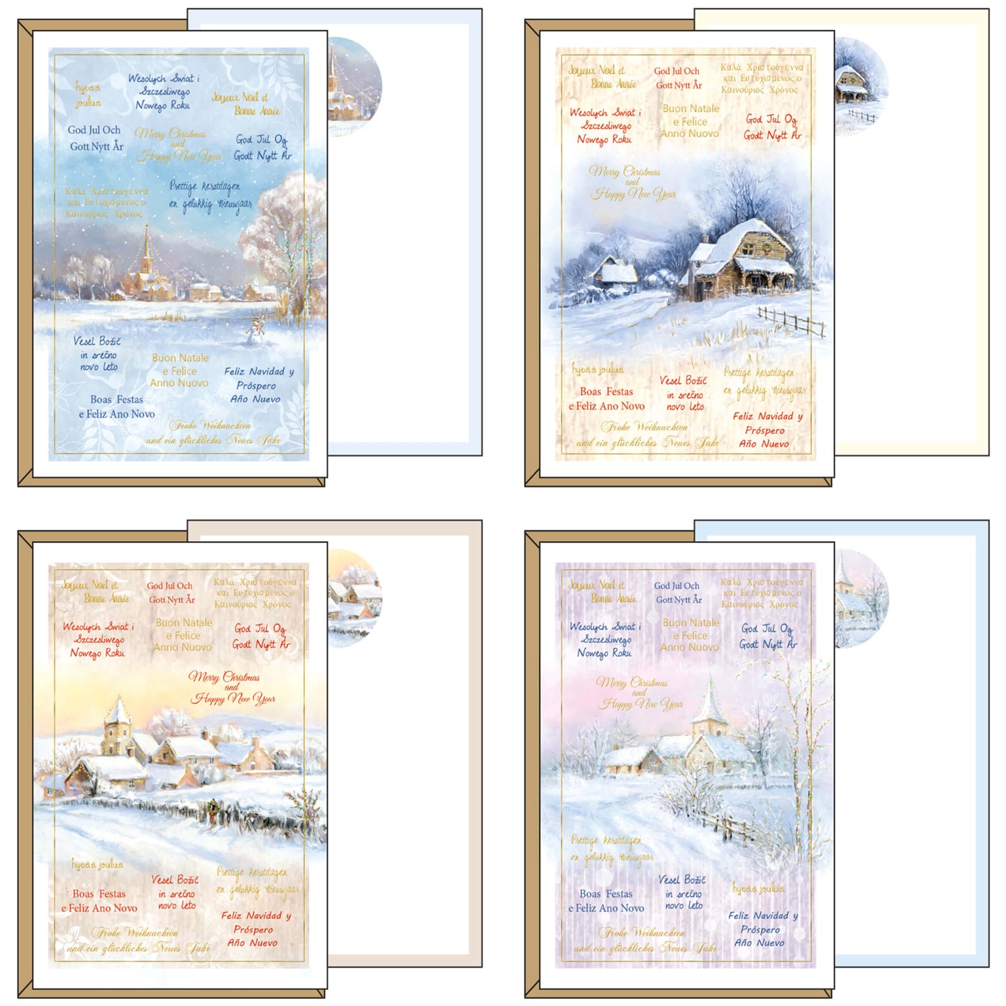 04-4419 BUON NATALE MIGNON DECORAZIONI SACRE ORO E RILIEVO (12PZ)