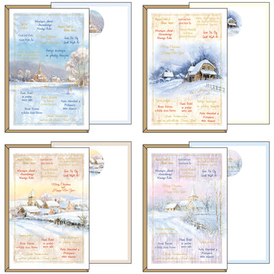04-4419 BUON NATALE MIGNON DECORAZIONI SACRE ORO E RILIEVO (12PZ)