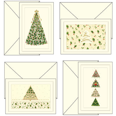 04-4425-00 BIGLIETTI BUON NATALE PARTICOLARI ELEGANTI CON ORO E RILIEVO (12PZ)