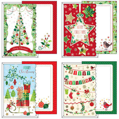 04-4707-01 BUON NATALE ALBERO-STELLA-PACCHI E DECORI (12PZ)
