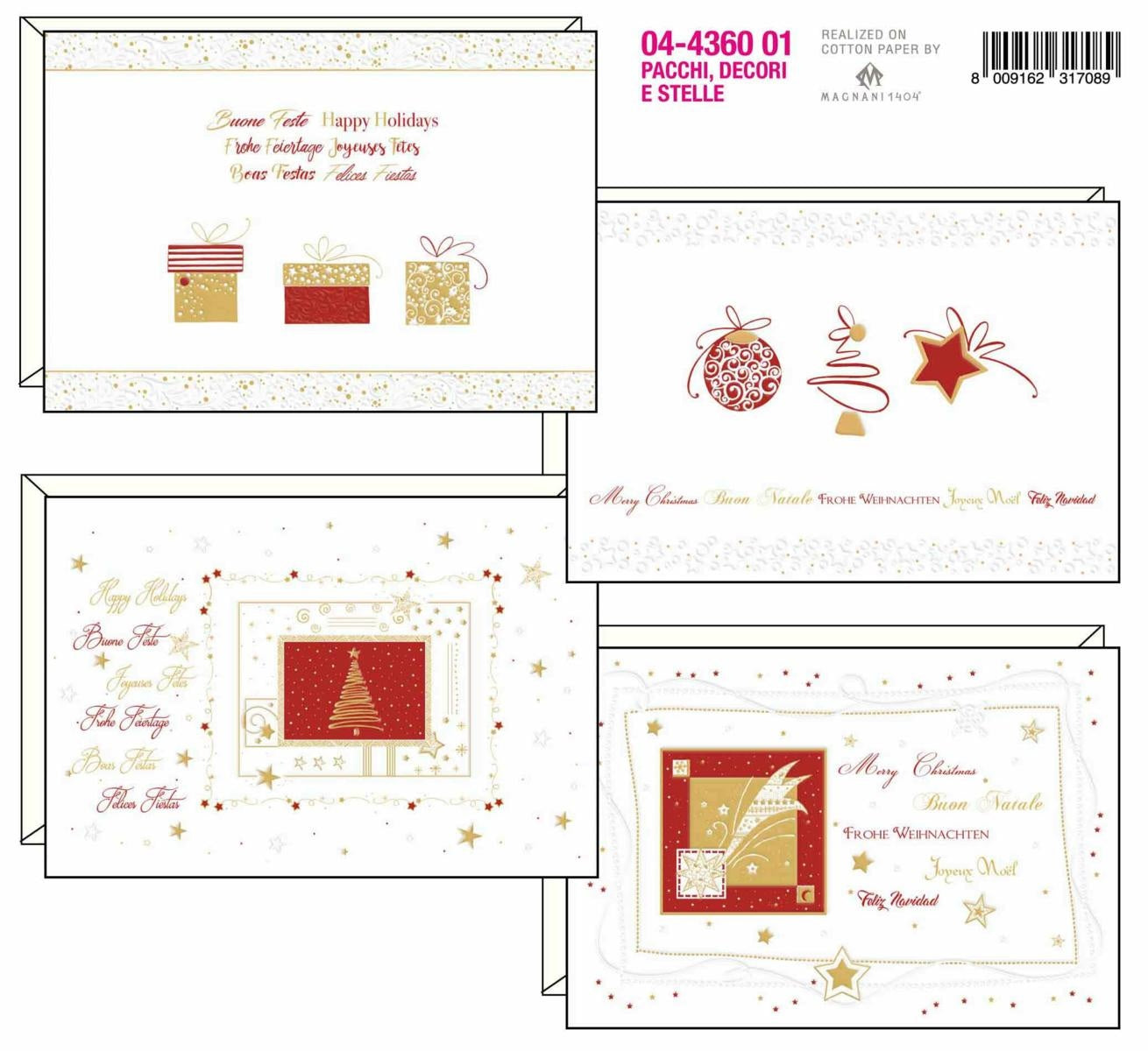 04-4360-01 BUON NATALE DECORI E STELLE (12PZ)