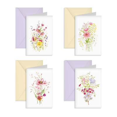 Kartos Biglietti di Auguri Bouquet Romantici con Oro a Caldo, Rilievo e Buste Colorate (12PZ) 07567500