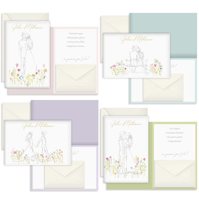 Kartos Biglietti Portasoldi per Matrimonio Sposi Romantici con Busta (12PZ) 17988501
