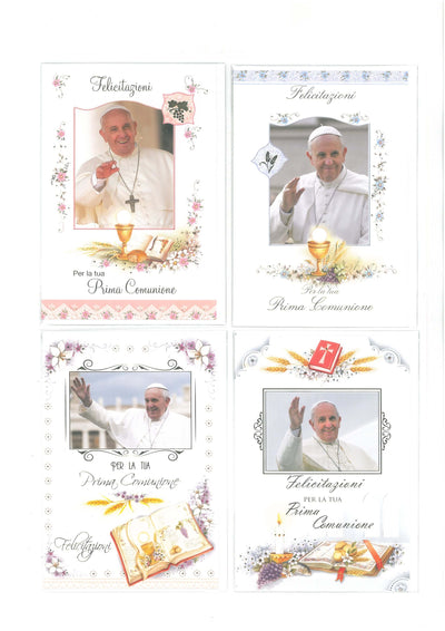 17-3540-01 BIGLIETTI COMUNIONE CON IL PAPA (12PZ)