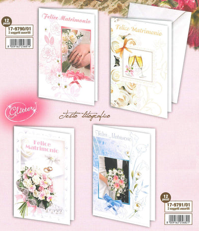 17-9790 / 17-9791  FELICE MATRIMONIO GLITTER (12PZ)