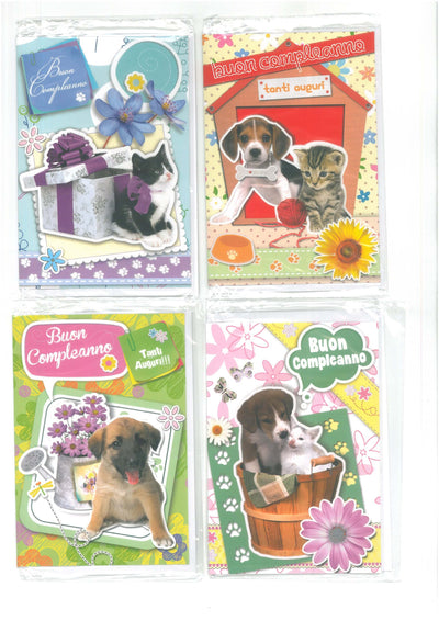 07-5395-02 BUON COMPLEANNO CUCCIOLI  (12PZ)