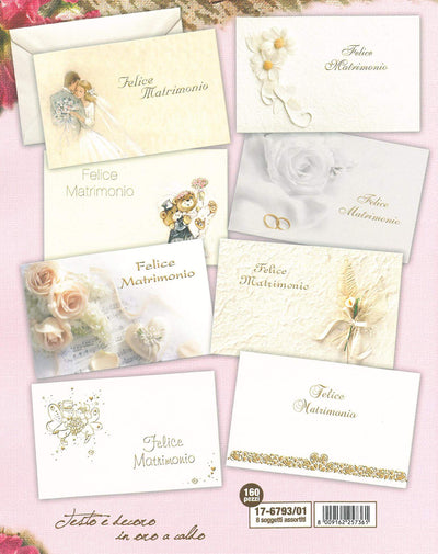 17-6793  BIGLIETTI 9x14 MATRIMONIO + BUSTA (160PZ)