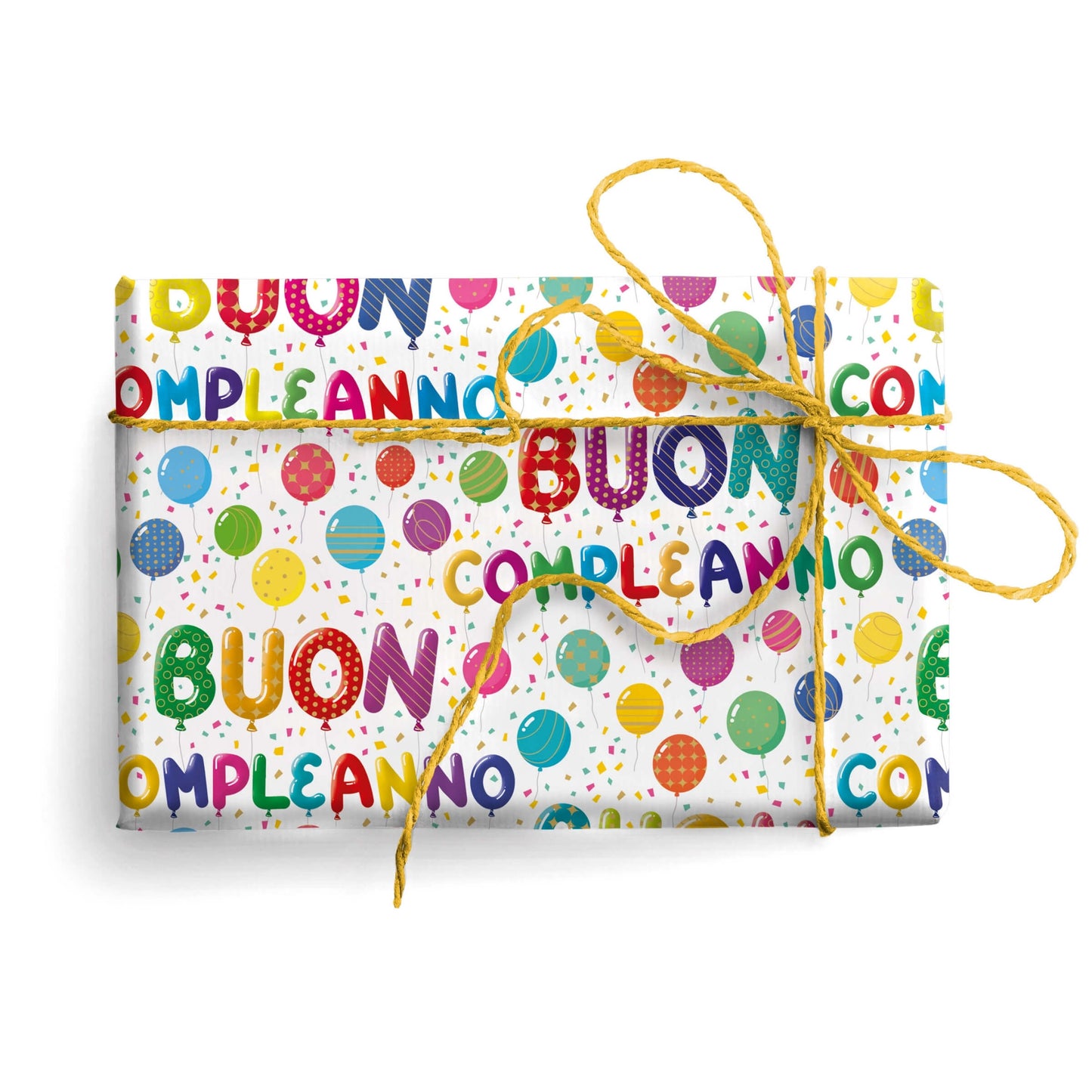 Carta Regalo Compleanno Aria di Festa con Dettagli Oro Foglio 70 x 100 cm - 189457