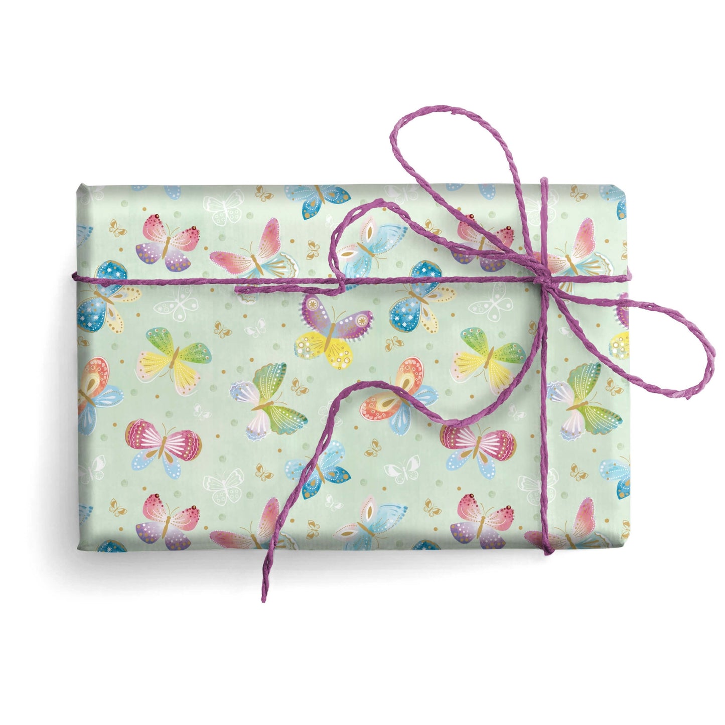 Carta Regalo Farfalle Acquerellate con Dettagli Oro Foglio 70 x 100 cm - 189333