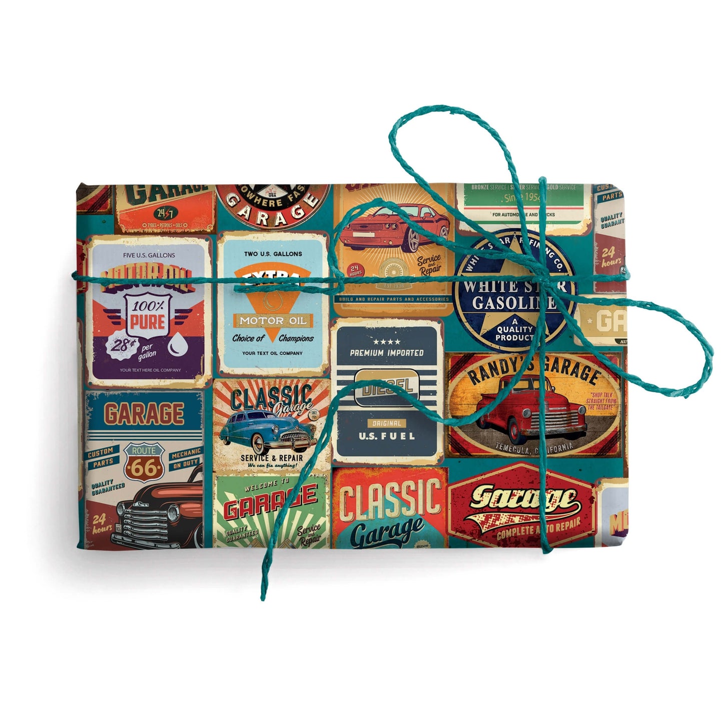 Carta Regalo Garage con Dettagli Oro Foglio 70 x 100 cm - 189226