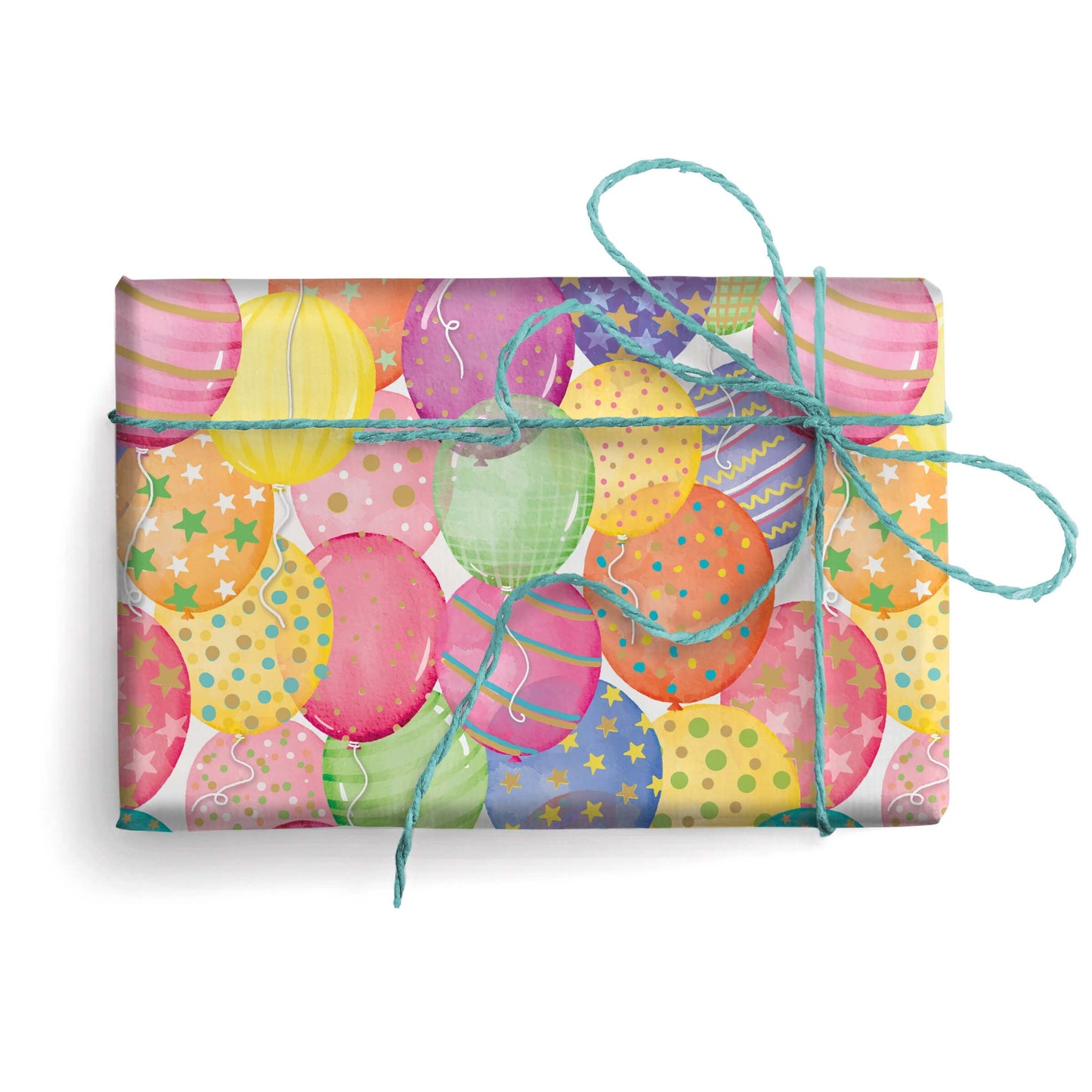 Carta Regalo Palloncini Acquerello con Dettagli Oro Foglio 70 x 100 cm - 189249