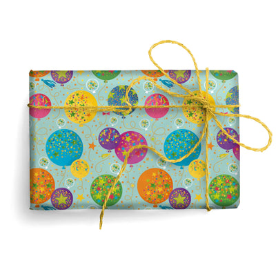 Carta Regalo Palloncini Colorati con Dettagli Oro Foglio 70 x 100 cm - 189464