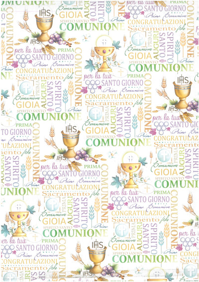 18-8531  CARTA REGALO KARTOS 70x100 COMUNIONE (10PZ)