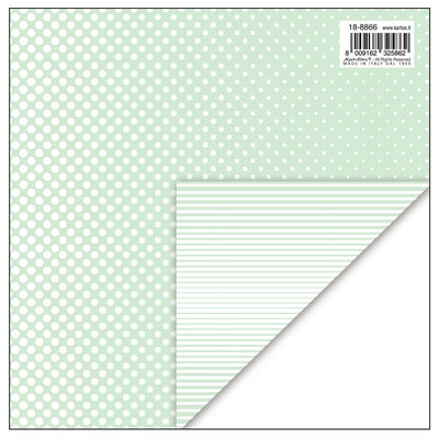 18-8866  CARTA REGALO KARTOS 70x100 - POIS/RIGHE CELADON