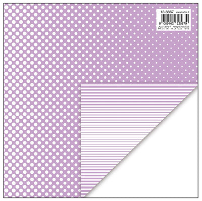 18-8867  CARTA REGALO KARTOS 70x100 - POIS/RIGHE VIOLETTO