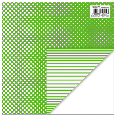 18-8872  CARTA REGALO KARTOS 70x100 - POIS/RIGHE VERDE (10PZ)