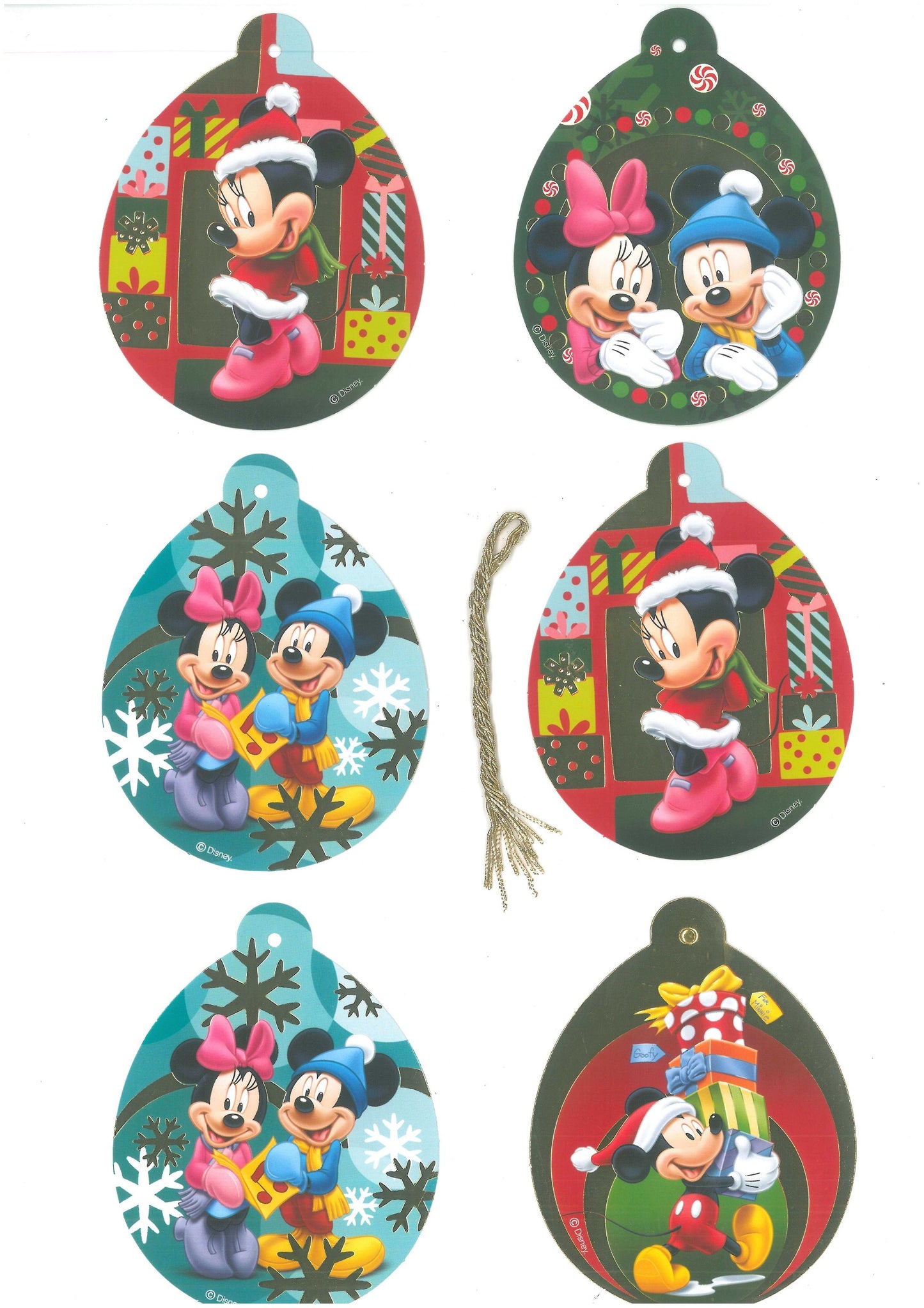 SEGNA PACCHI DISNEY XMAS SADOCH 9,5cm x 7,5CM (6PZ)