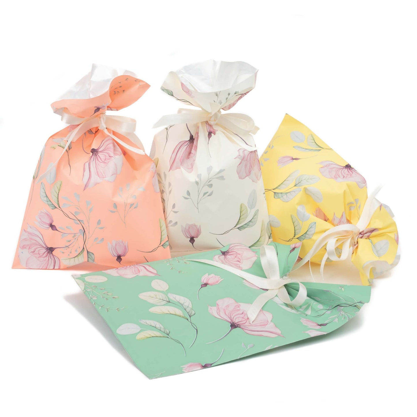 Buste regalo PPL 35x50 cm motivo anemone floreale, confezione da 50 pezzi