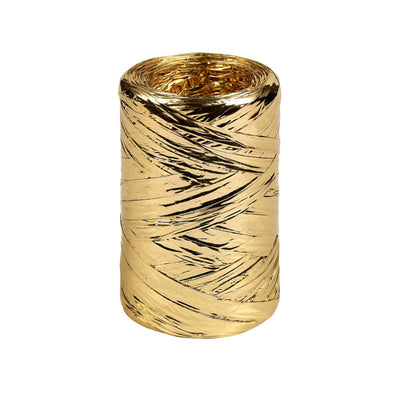 Nastro rafia metal oro Brizzolari 5mm x 100m, finitura metallica dorata