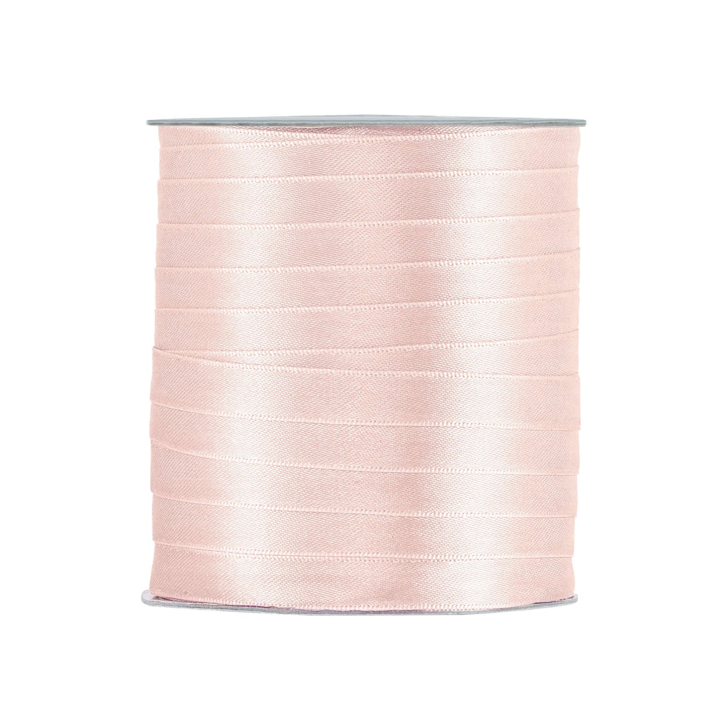 Nastro doppio raso rosa chiaro cipria 10mm x 100m per cerimonie e battesimi