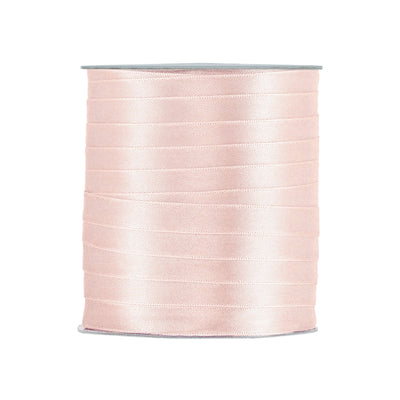 Nastro doppio raso rosa chiaro cipria 10mm x 100m per cerimonie e battesimi