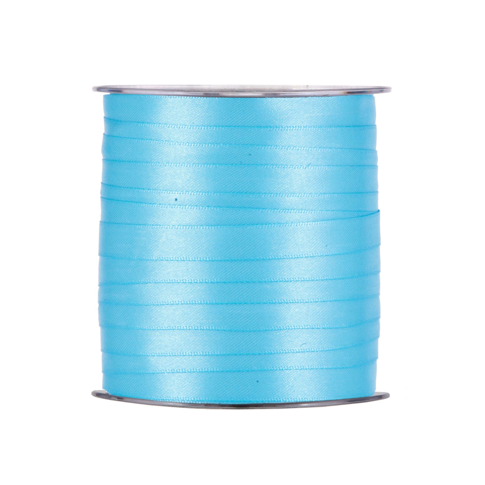 Nastro doppio raso sky blue 10mm x 100m, azzurro vivace con finitura lucida